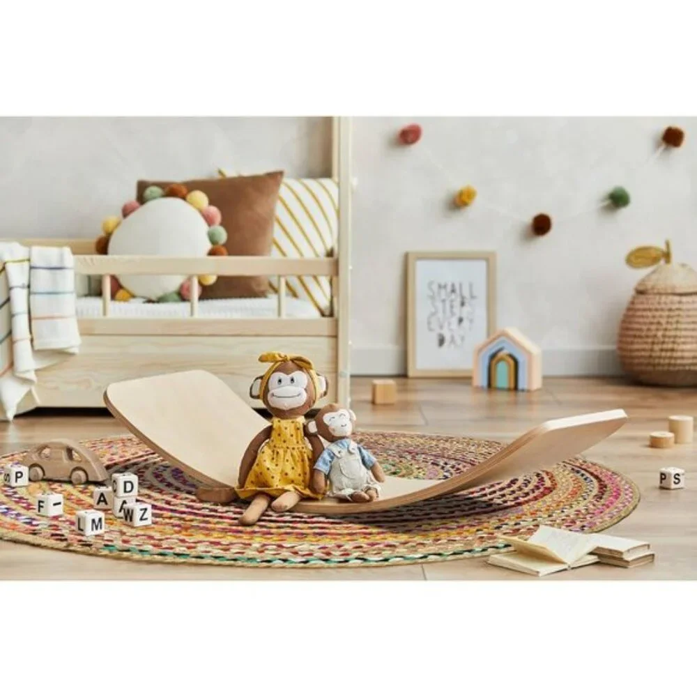 New 3ft Round Jute Cotton Chindi Rug, Boho Farmhouse Handwoven Reversible Mat